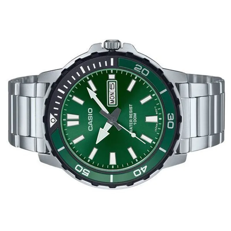 Casio Enticer Green Dial Men's Watch | MTD-125D-3AV